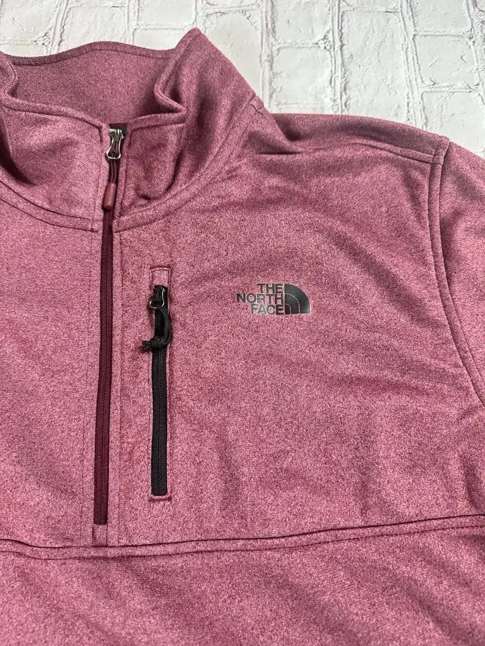The North Face Men's 1/2 Zip Performance Fleece Pullover Burgundy